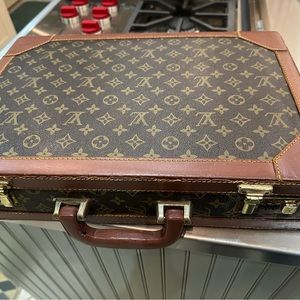 Louis Vuitton Monogram Vintage 1980’s Hard Briefcase Luggage Case Trunk Style